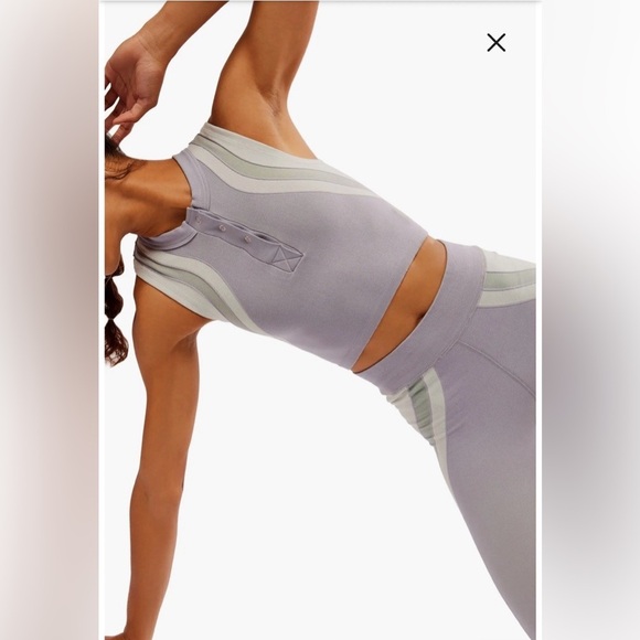 FP Movement Gray Polo Collar Crop Tank Top - Picture 7 of 7